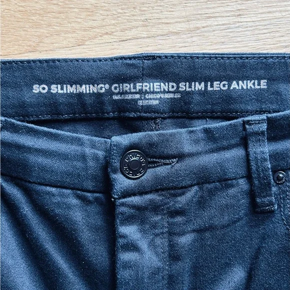 Chico’s So Slimming Girlfriend black embroidered ankle jeans - EUC - Picture 2 of 6